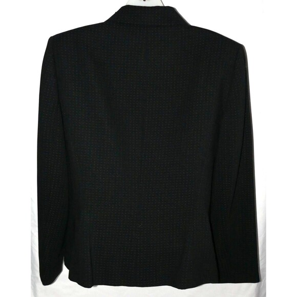 Tahari 2-Piece Black with Micro Dots Jacket Sport Coat Pencil Skirt Suit Size 14 - Picture 4 of 10